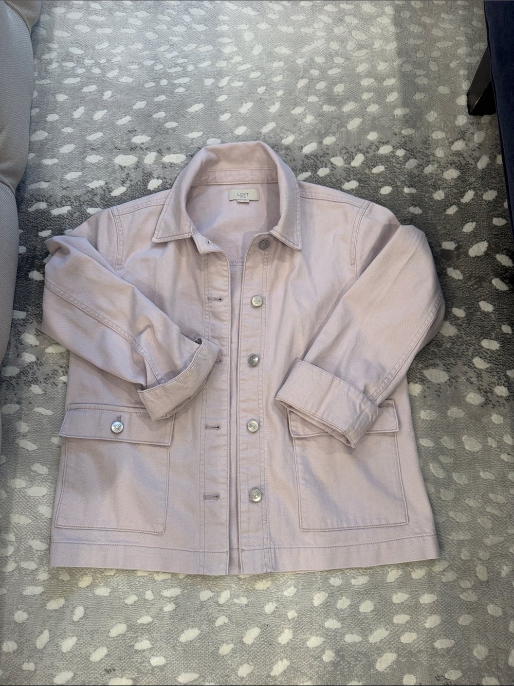 LOFT Pale Pink Denim Jacket